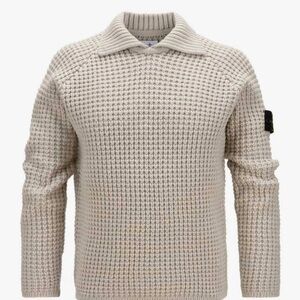 Stone Island 100% Authentic Knotted Rib Stitch Virgin Wool Sweater  size L